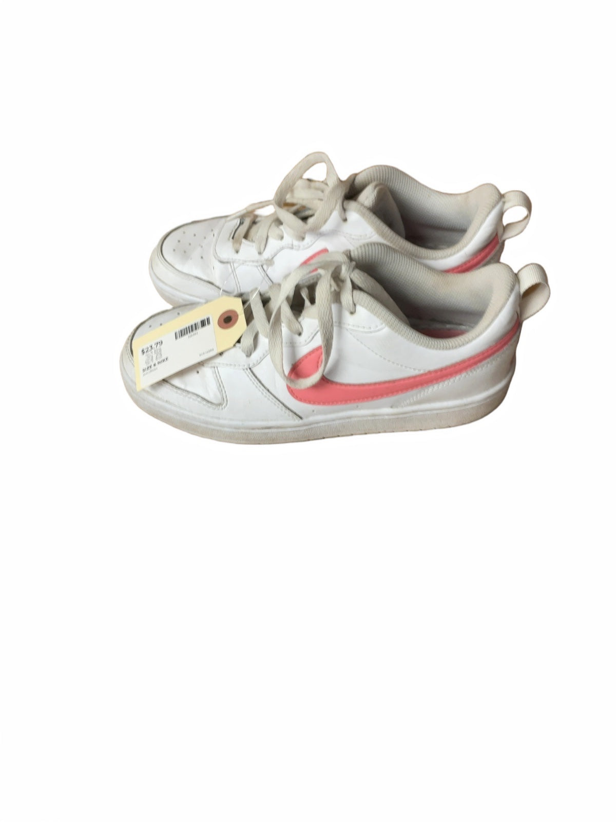 Nike Court Borough Low 2 Size 6Y White / Pink