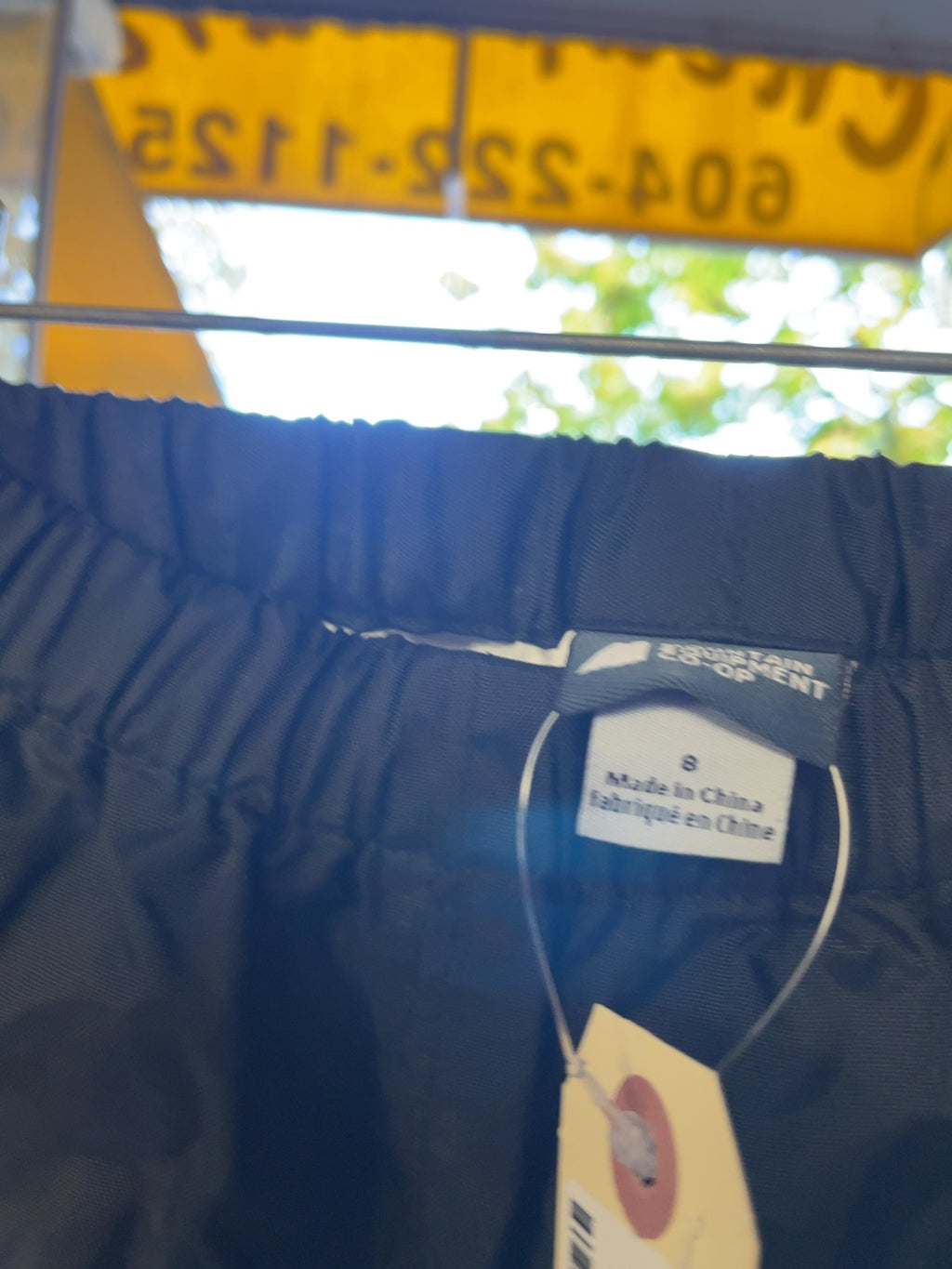 MEC Rain Pants Size 8 Youth Black