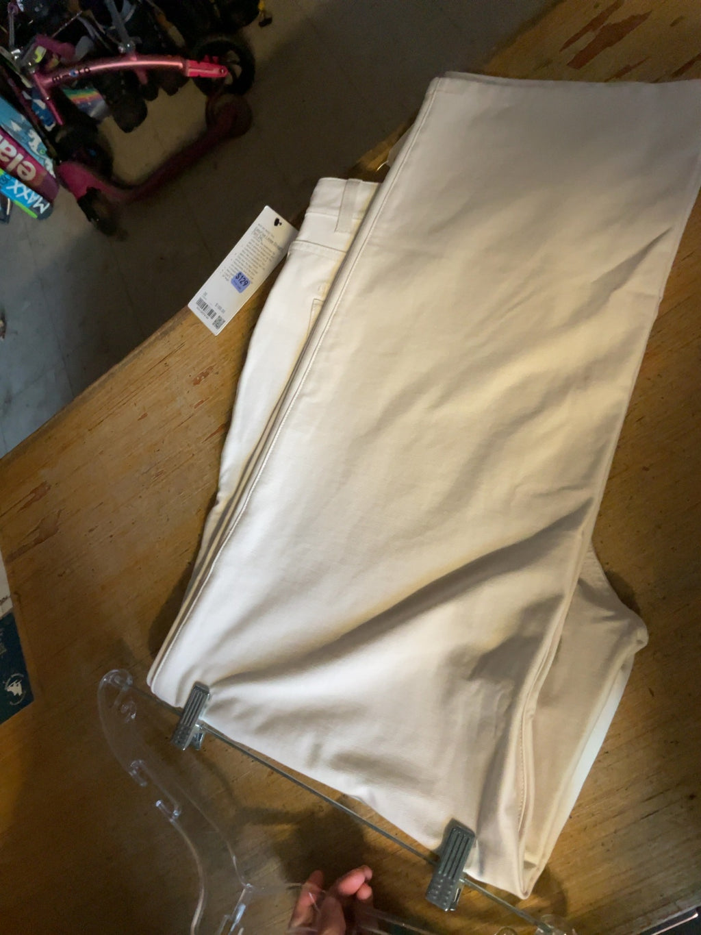lululemon EasyFive Pant 36W x 34L Utilitech Loose Straight Fit Cream