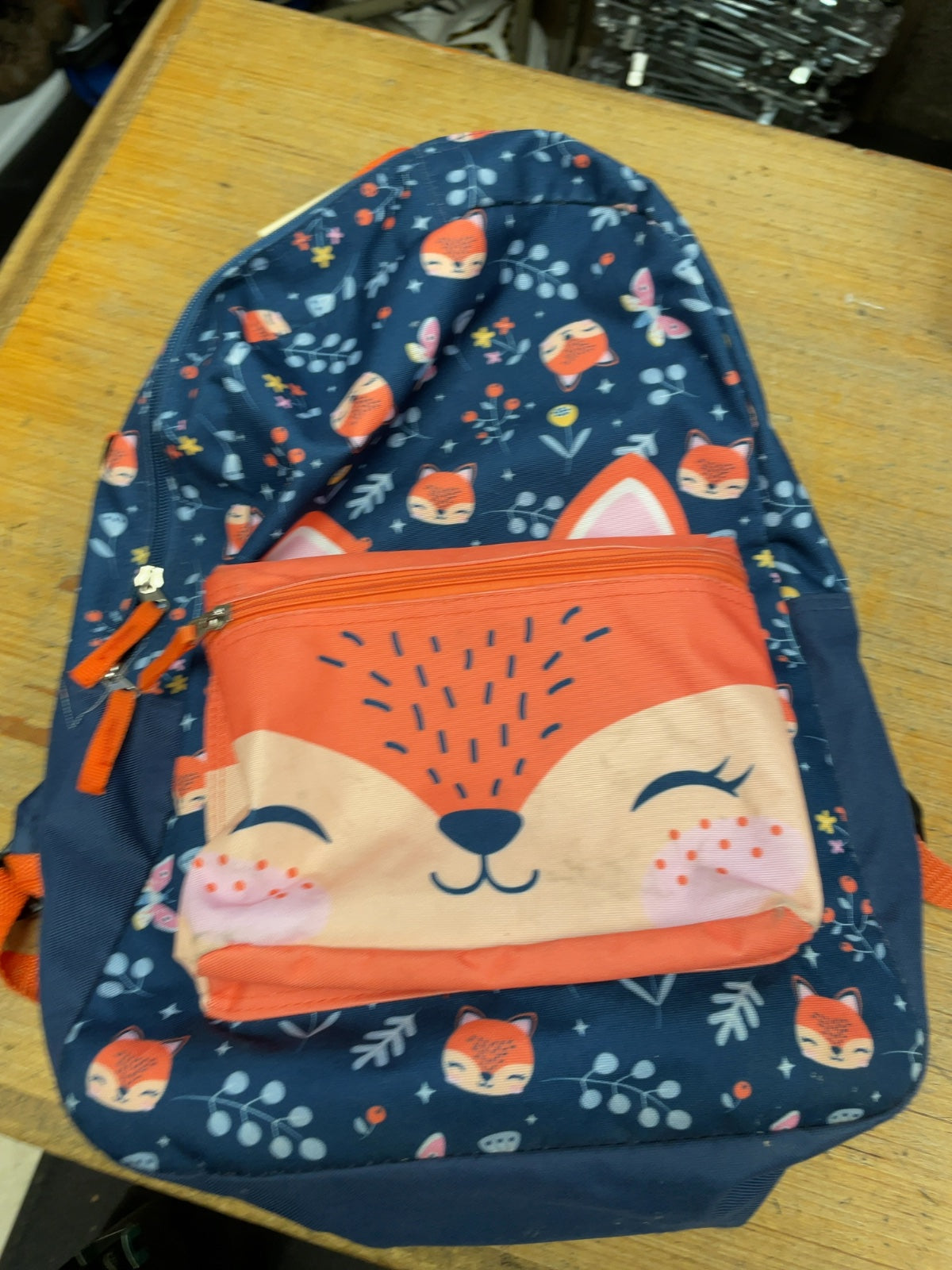 Fox Print Kids Backpack and Lunchbox Set