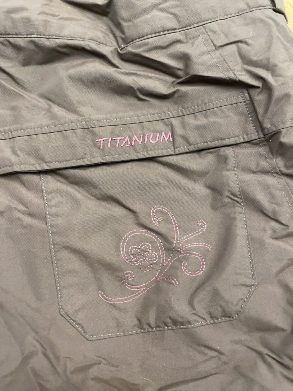 Columbia Titanium Women's Large Regular Snow Pants Brown
