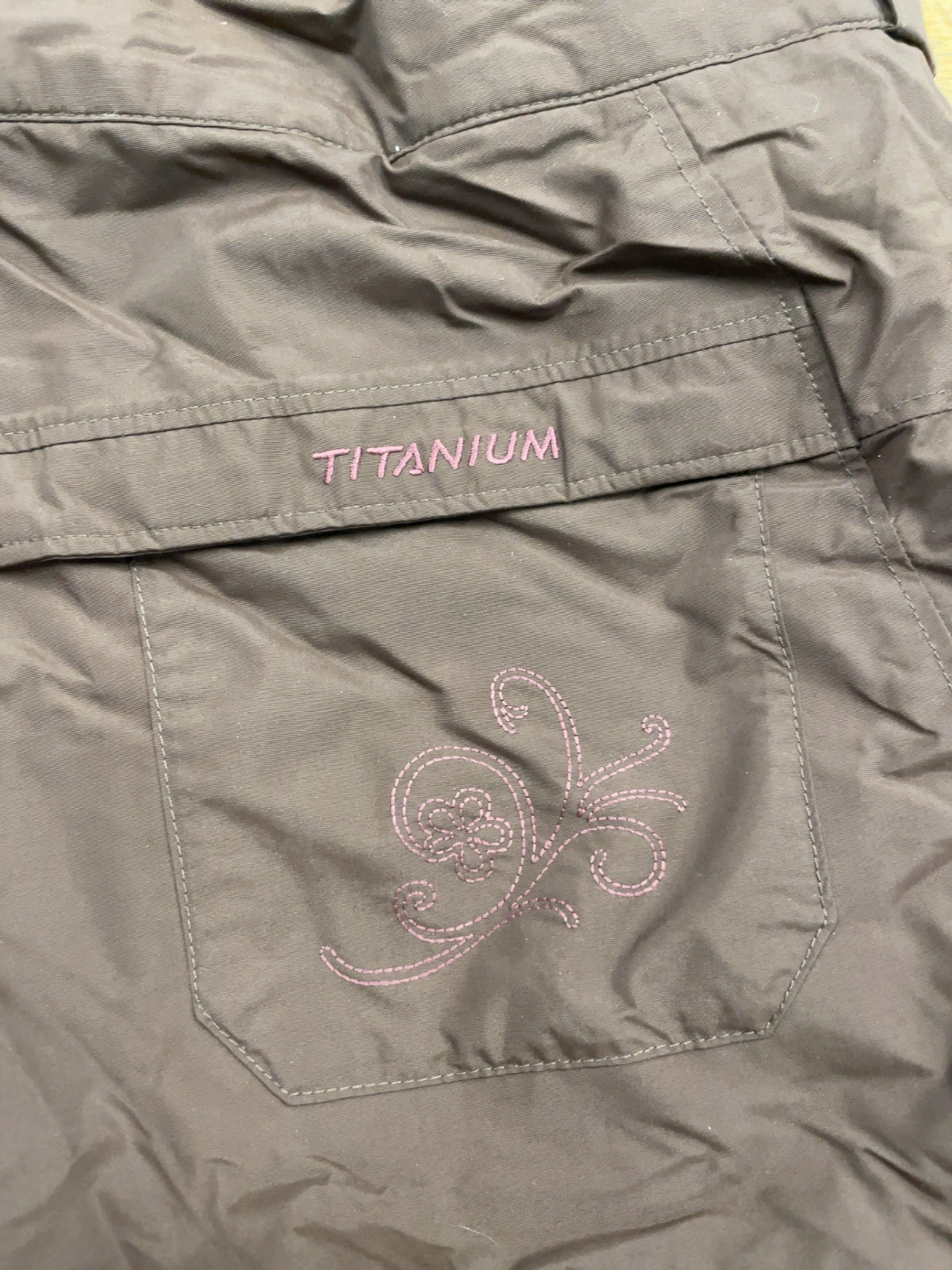 Columbia Titanium Women's Large Regular Snow Pants Brown