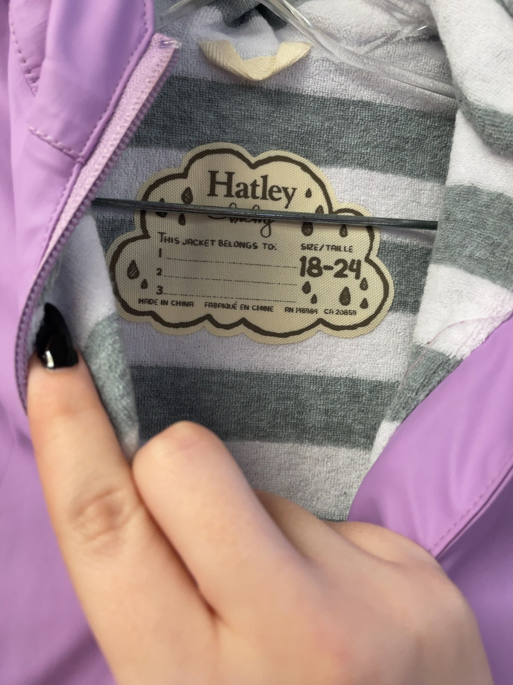 Hatley Muddy Buddy Size 18-24 Purple Rain Suit