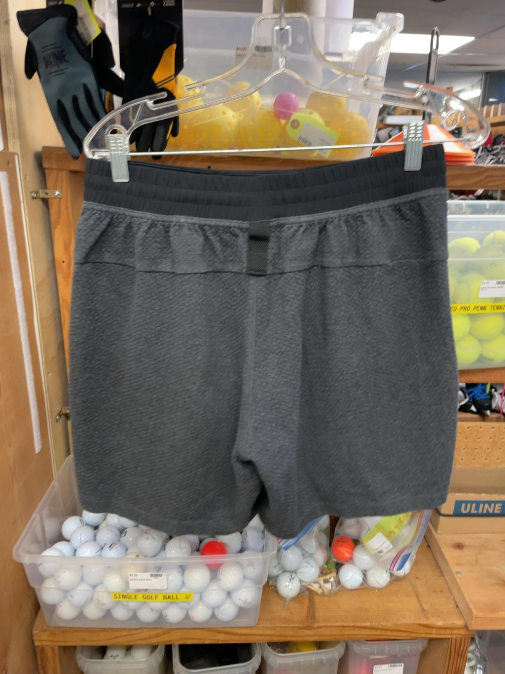 Lululemon Fleece Athletic Shorts Size L Grey/Black