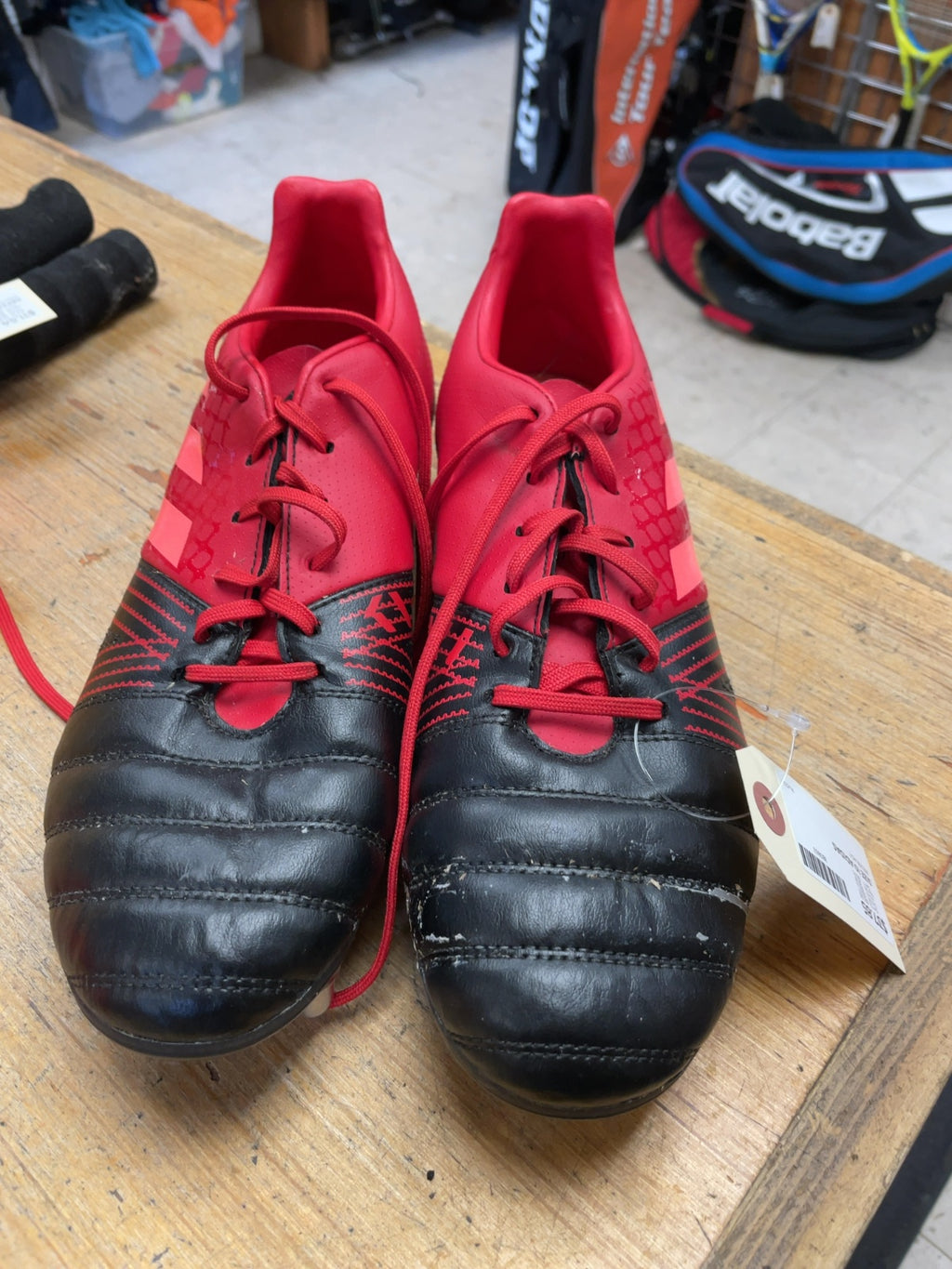 Adidas Rugby Cleats Size 10 Red/Black
