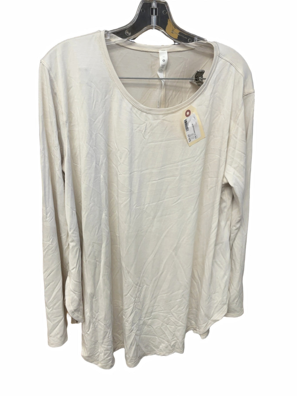 Lululemon Back in Action Long Sleeve Shirt Size 12 Cream
