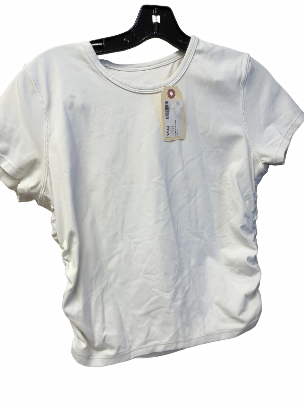 Lululemon All Tied Up Short Sleeve Shirt Size 8 White