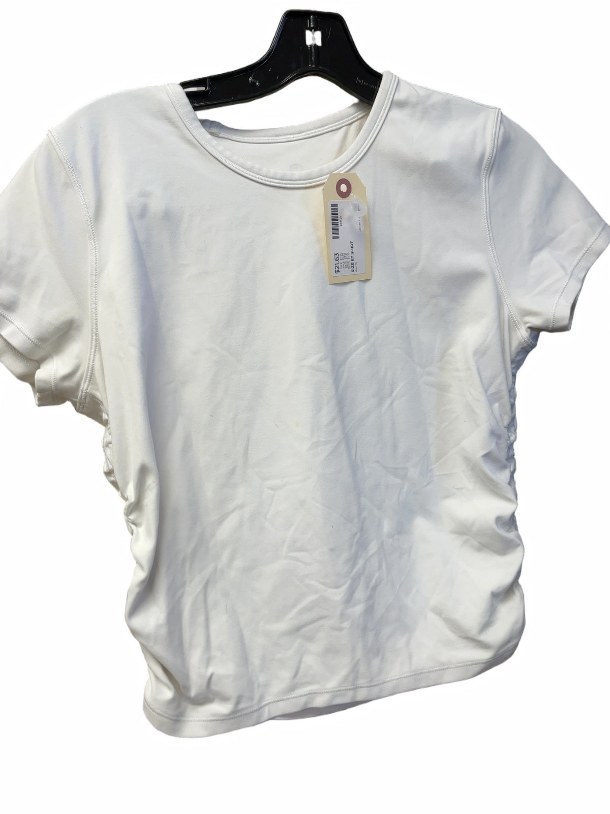 Lululemon All Tied Up Short Sleeve Shirt Size 8 White