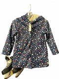 Hatley Girls Size 8 Fleece-Lined Rain Jacket Hearts
