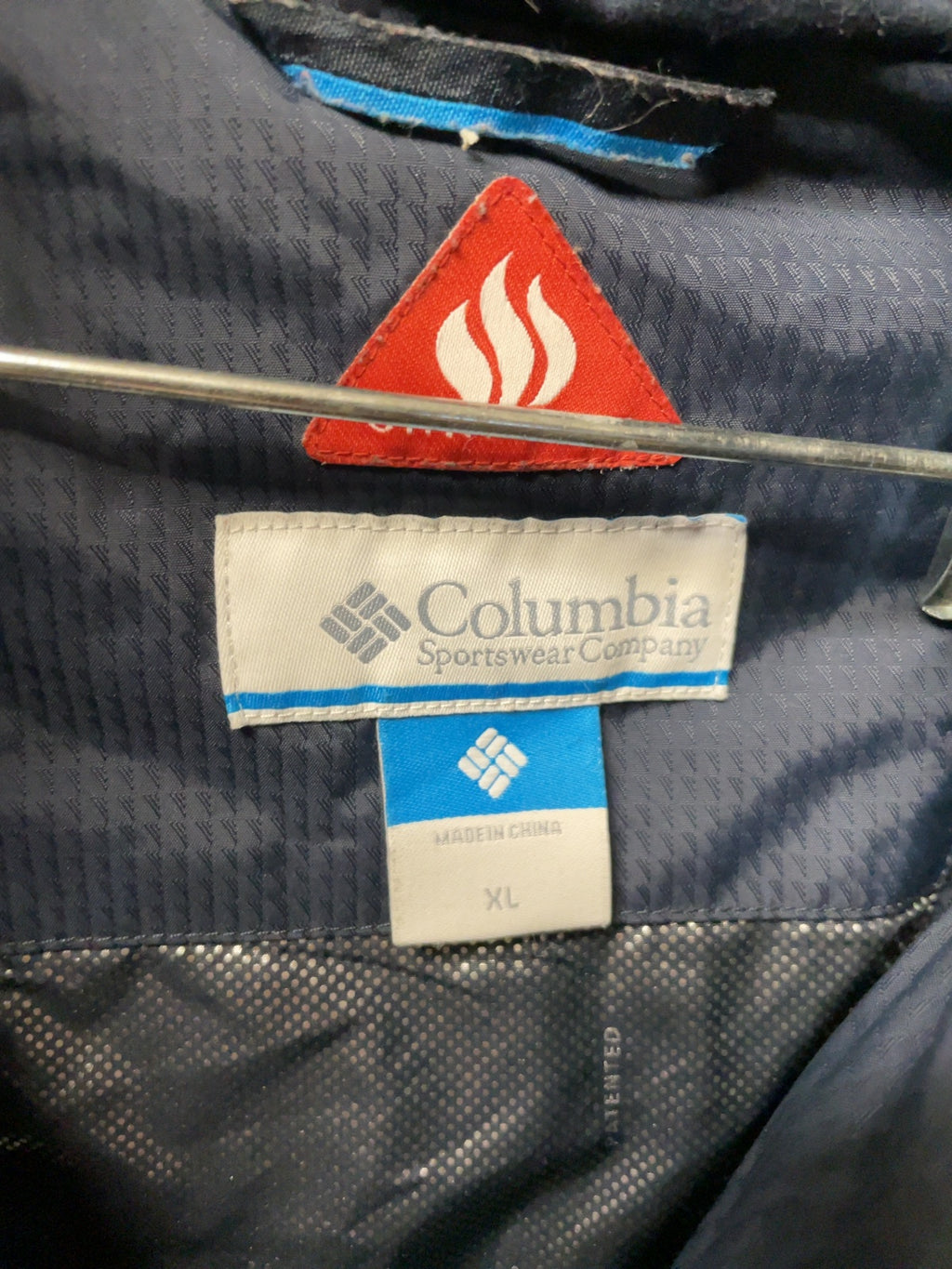 Columbia Omni-Heat Down Ski Jacket Size XL Navy Blue