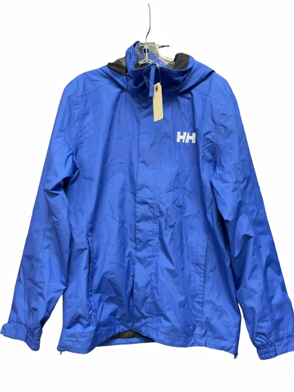 Helly Hansen Helly Tech Waterproof Hooded Rain Jacket Size Medium Blue