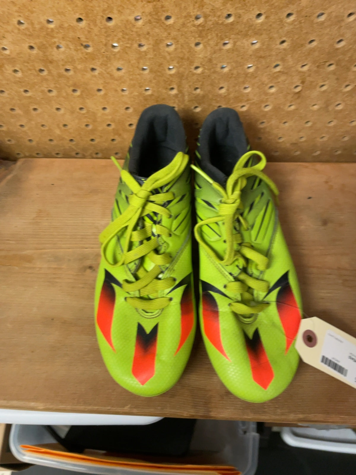 Adidas Messi 15 Soccer Cleats Size 7.5 US Green/Black/Orange