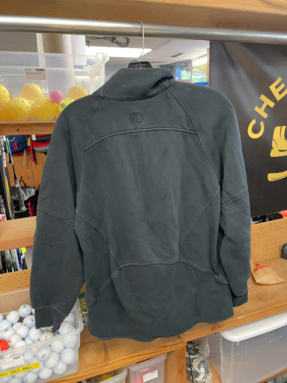 Lululemon Scuba Oversized Funnel Neck Half-Zip XS/S Black