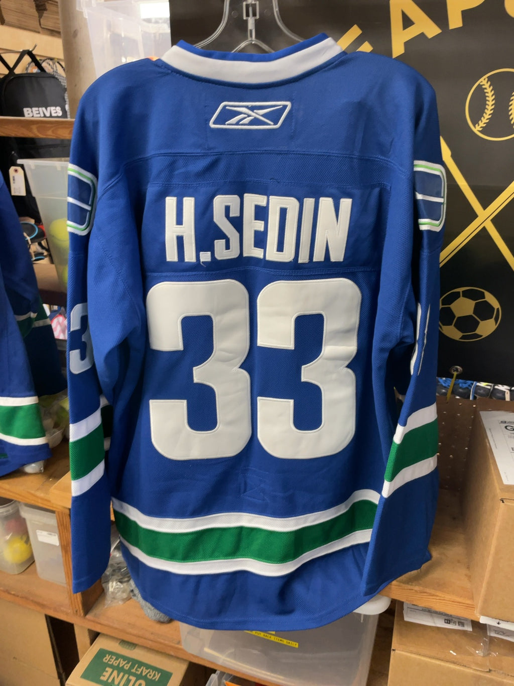 Reebok CCM Vancouver Canucks Henrik Sedin 52 Hockey Jersey