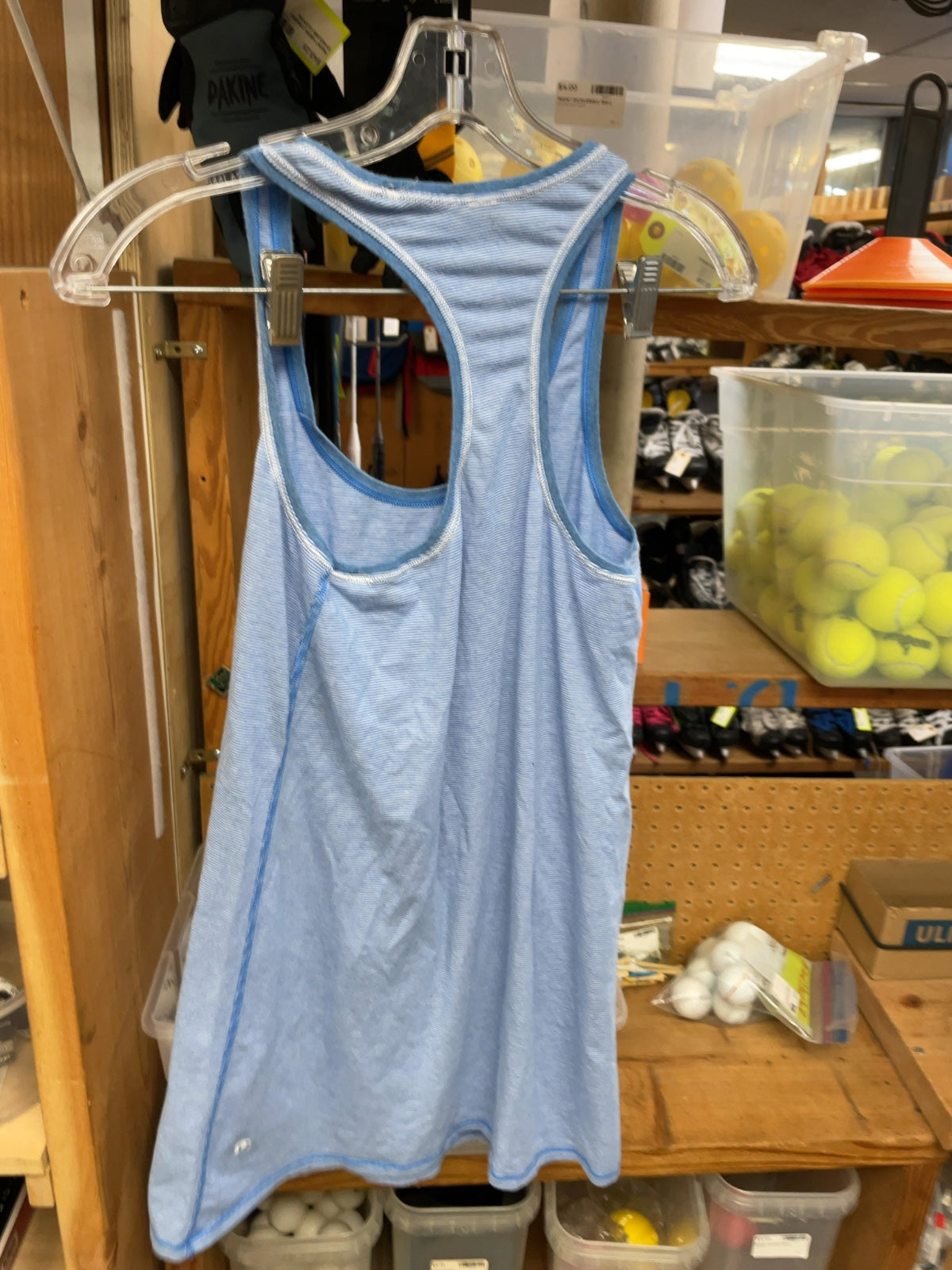Lululemon Racerback Tank Top Size 8 Blue Striped