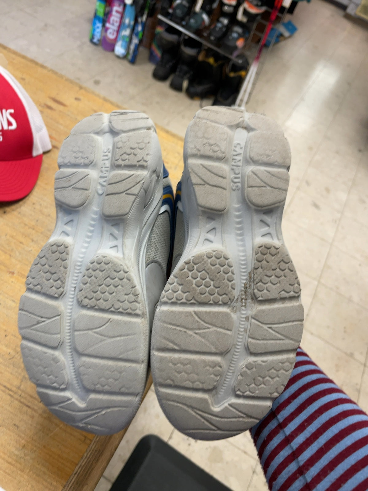 Campus Size 4 Grey/Blue/Yellow Shoes