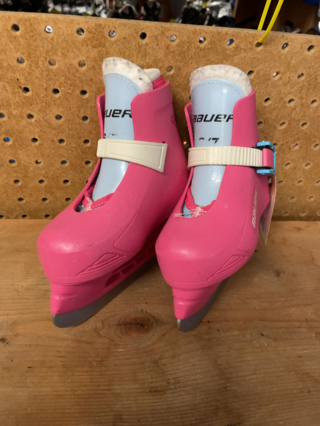 Bauer Lil Champ Size 7C Pink Ice Skates