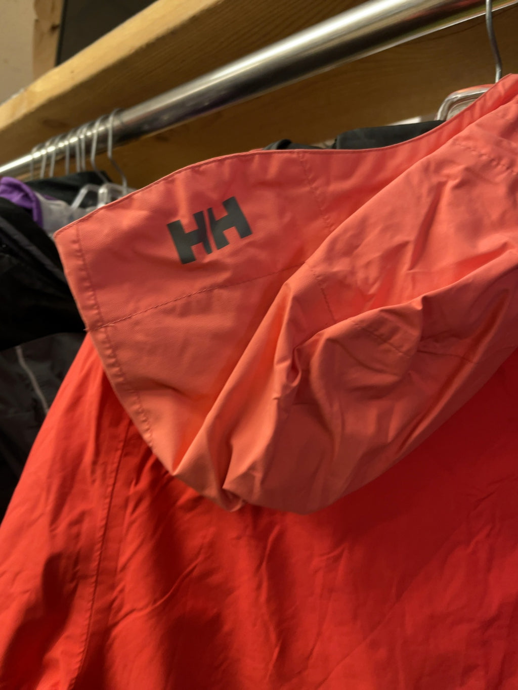 Helly Hansen Regular Rain Jacket Size M Pink and Grey