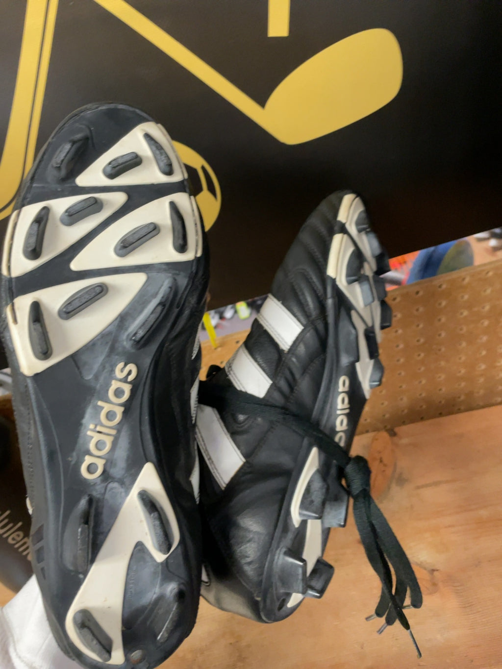 Adidas Soccer Cleats Size 12.5 Black/White