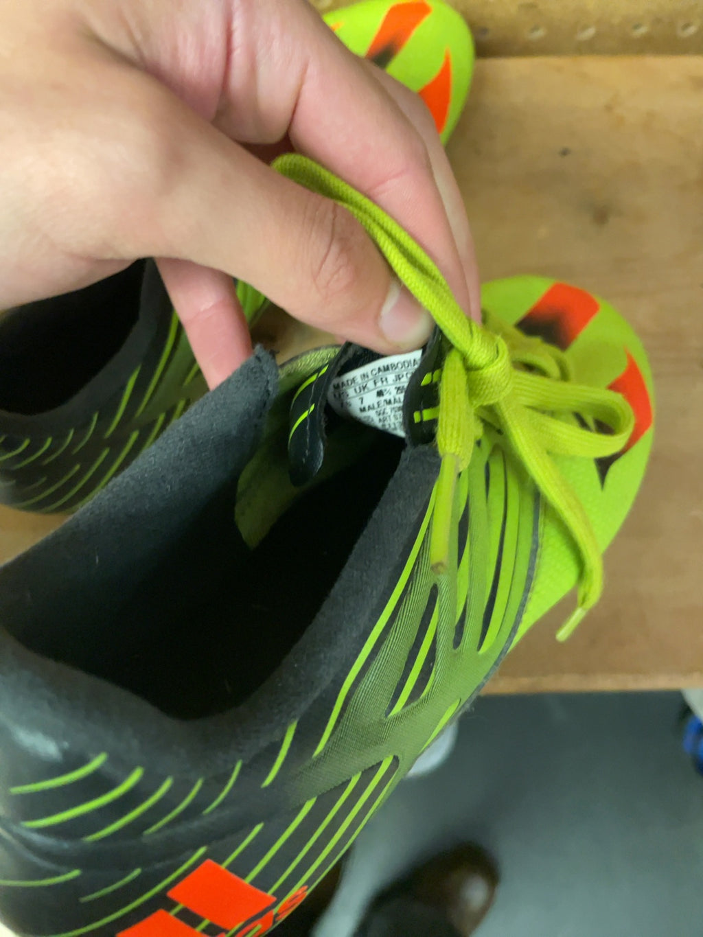 Adidas Messi 15 Soccer Cleats Size 7.5 US Green/Black/Orange