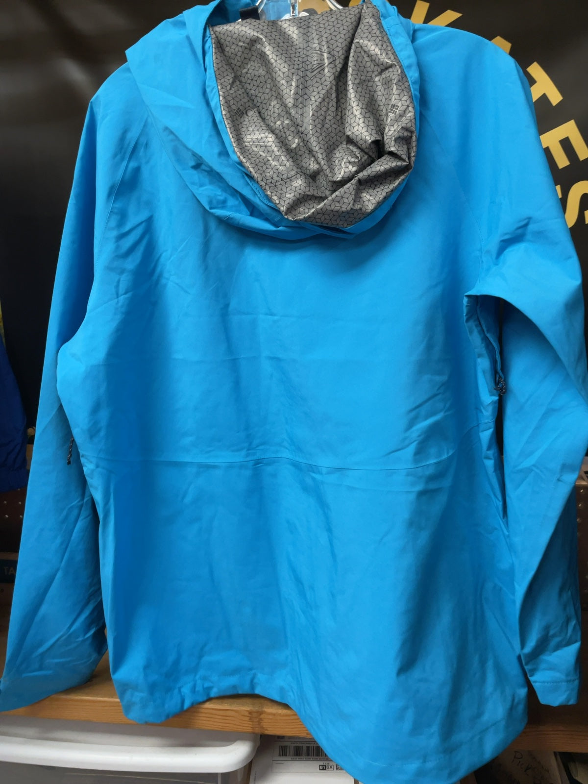 Columbia Hooded Rain Jacket XL Blue