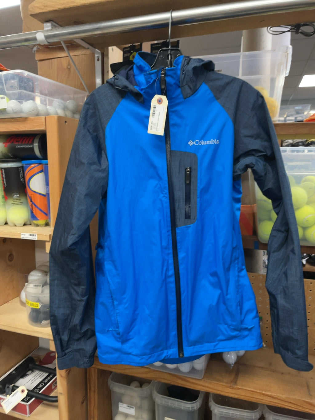 Columbia Rain Jacket Size S Blue