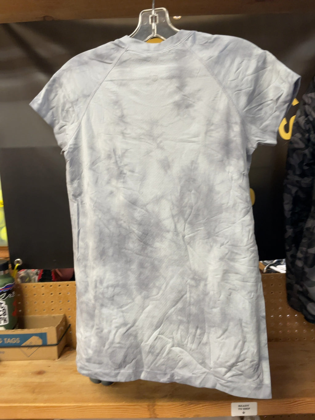 lululemon Swiftly Tech Short Sleeve Shirt Size 10 Grey Tie-Dye