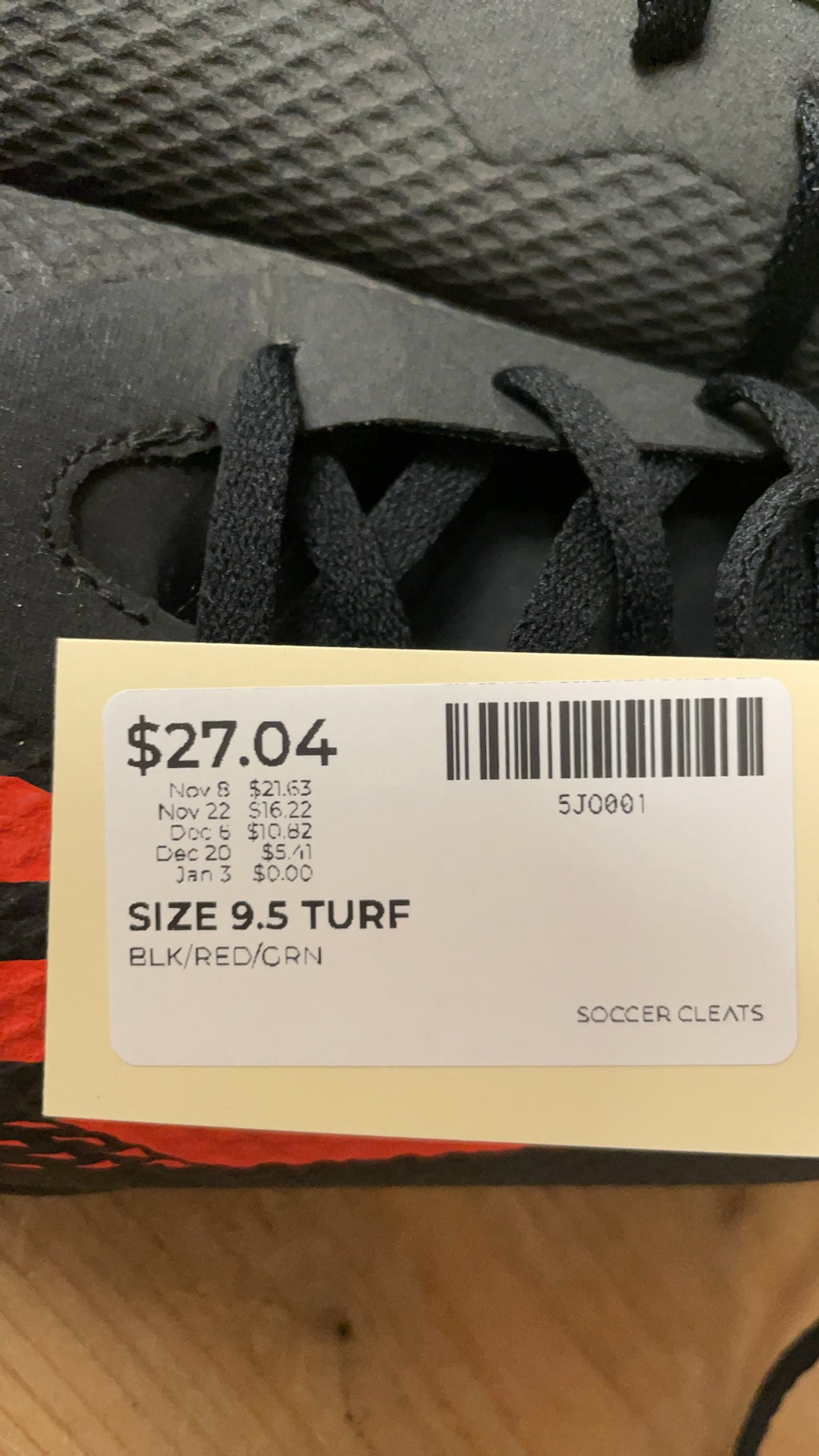 Adidas Size 9.5 Turf Soccer Cleats