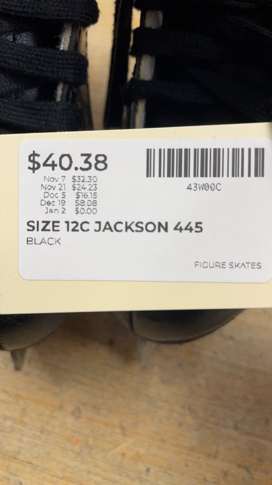 Jackson 445 Size 12C Figure Skates