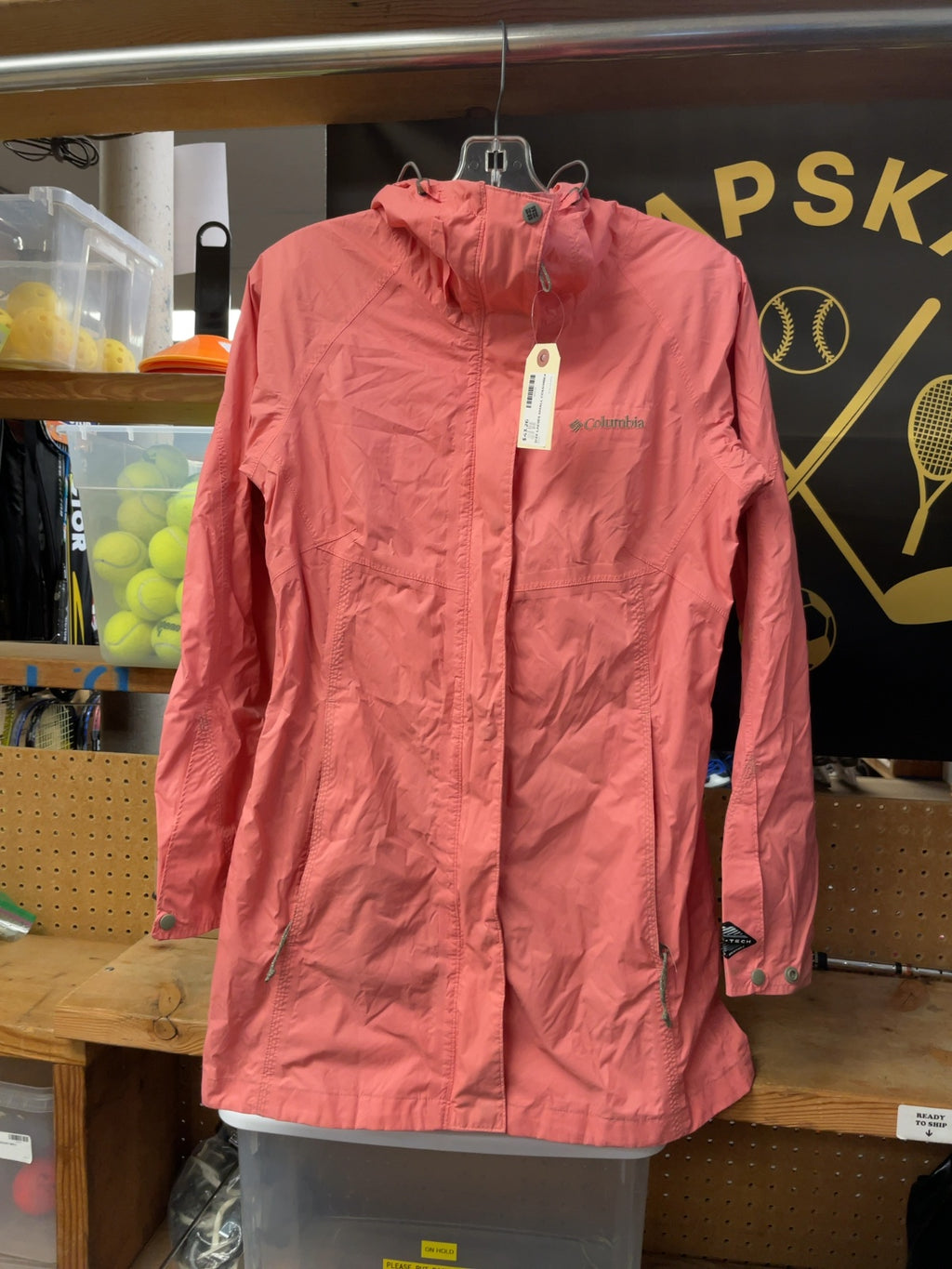 Columbia Omni-Tech Rain Jacket Size S Pink