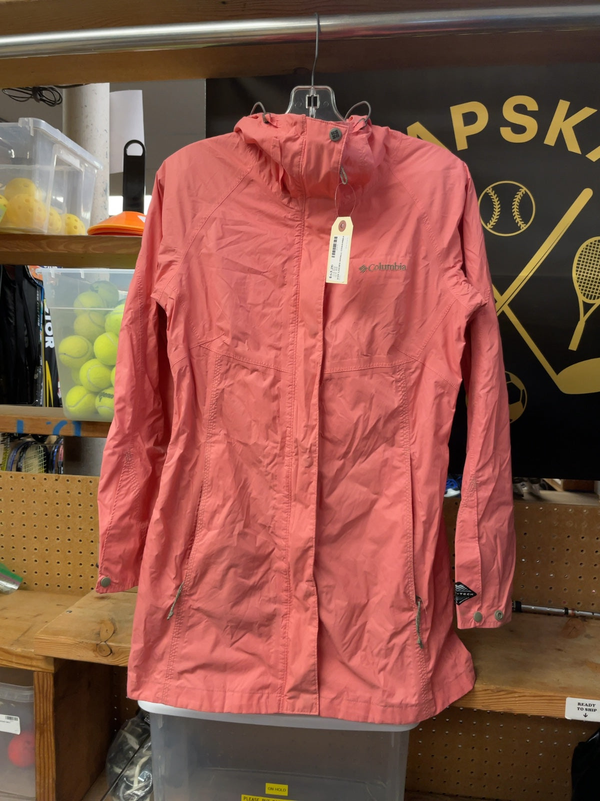 Columbia Omni-Tech Rain Jacket Size S Pink
