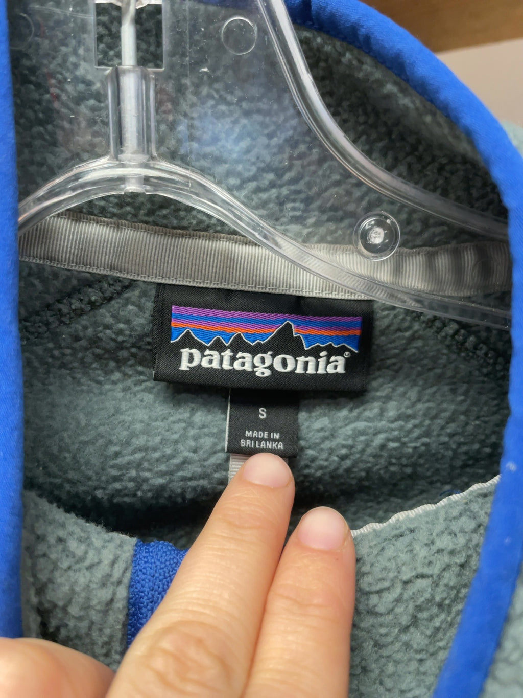 Patagonia Retro Pile Fleece Jacket Size S Grey/Blue