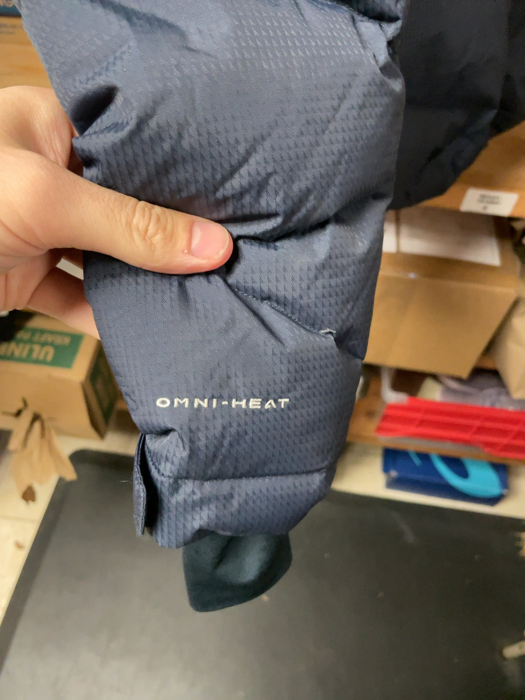 Columbia Omni-Heat Down Ski Jacket Size XL Navy Blue