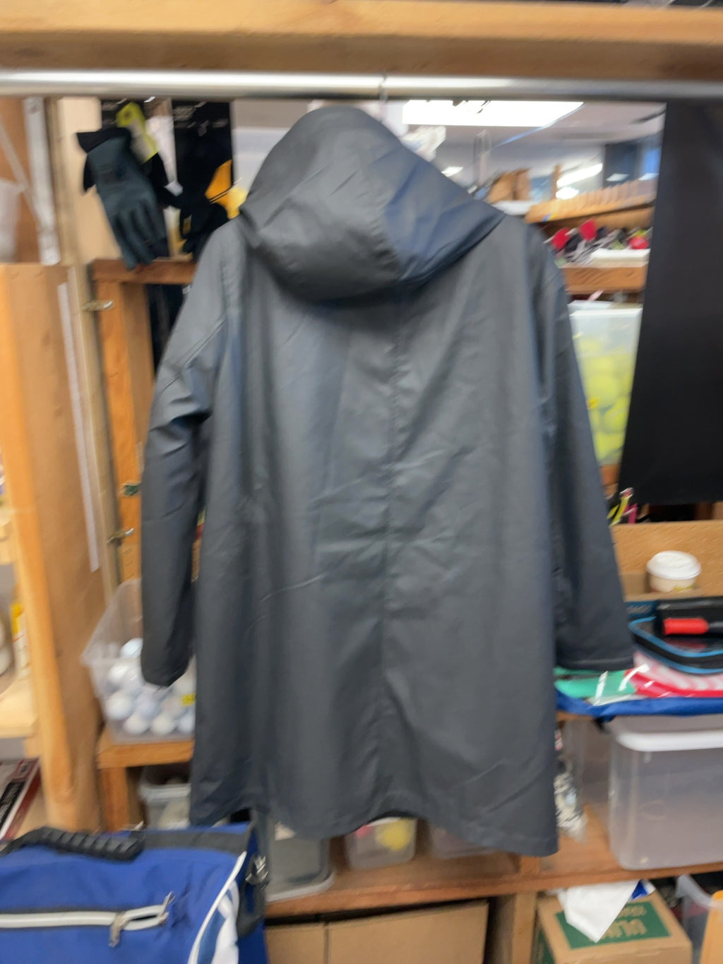 Vero Moda Hooded Rain Jacket Size L Grey