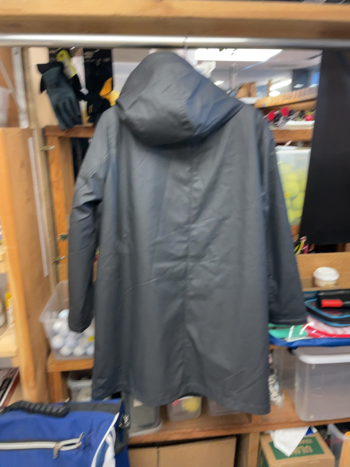 Vero Moda Hooded Rain Jacket Size L Grey