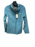 Eddie Bauer Women's Size L Hooded Rain Jacket Blue