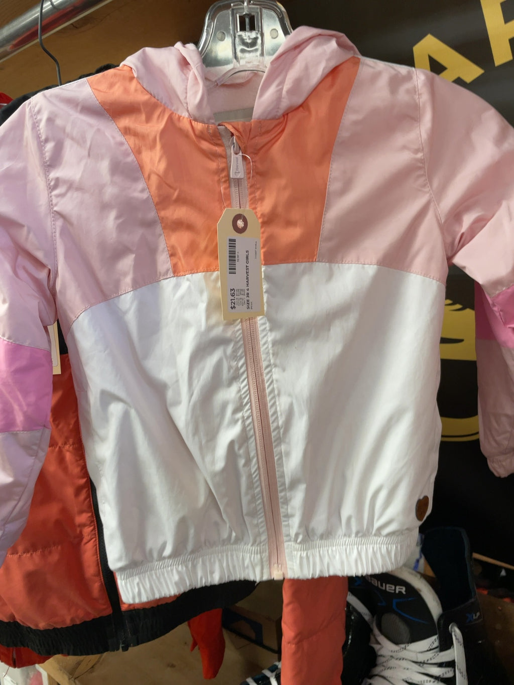 Harvest Girls Size 4 Hooded Windbreaker Jacket