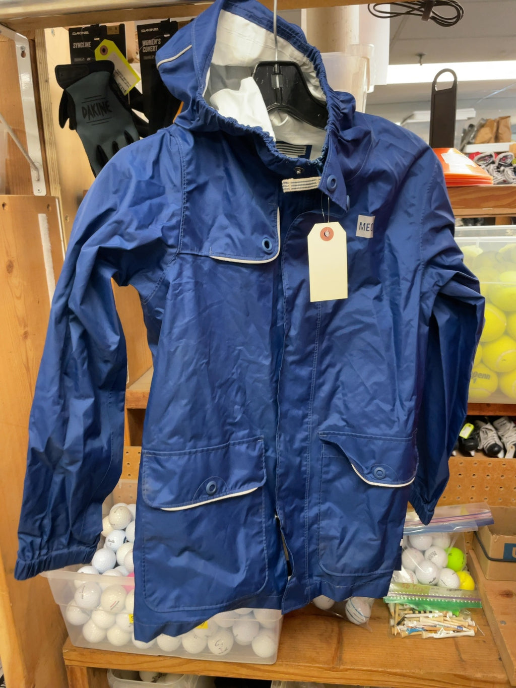 MEC Rain Jacket Size 10 Junior Navy