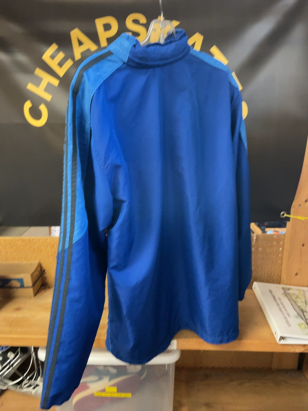 adidas Full Zip Windbreaker Jacket Size M Blue