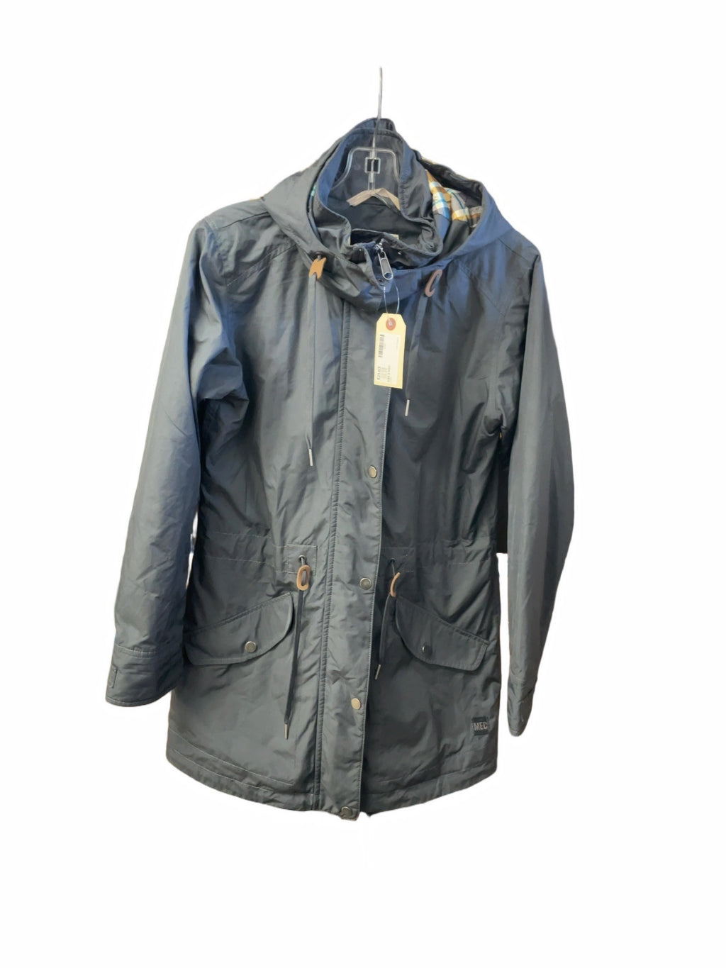 Mountain Equipment Co-op Women's Size S Hooded Rain Parka Jacket Grey