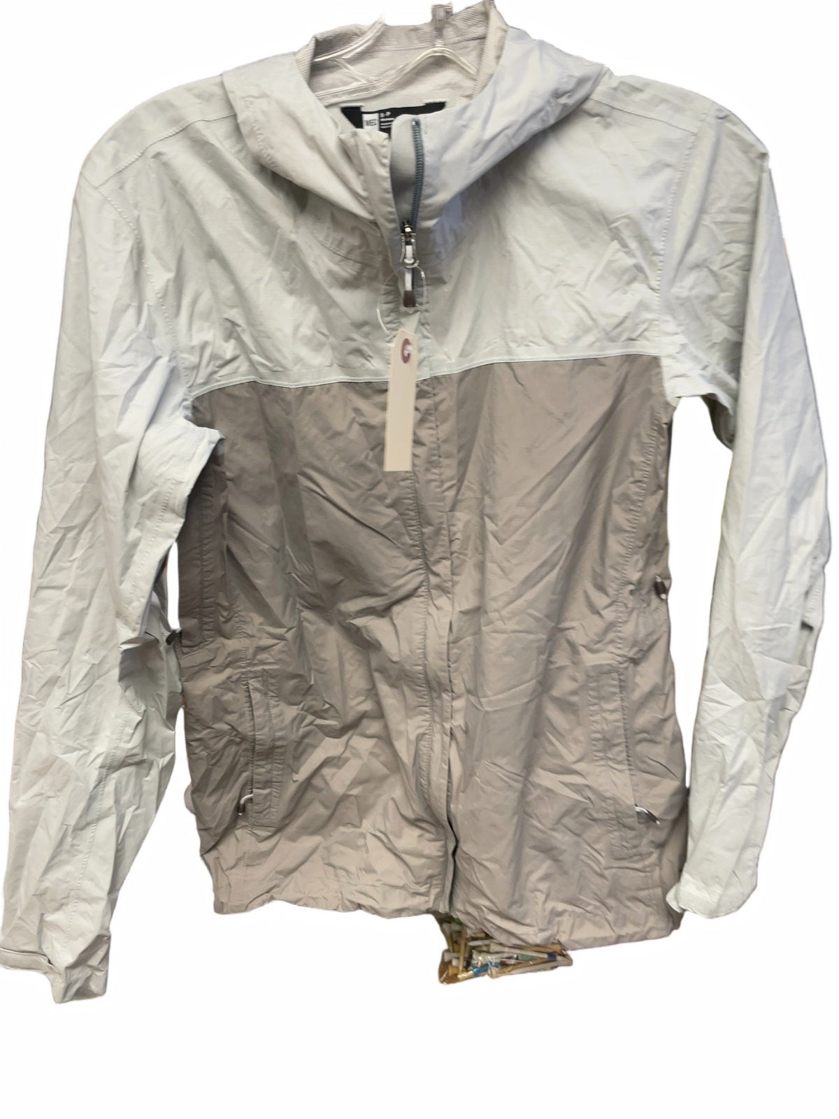 MEC Hooded Rain Jacket Women's Size S Grey