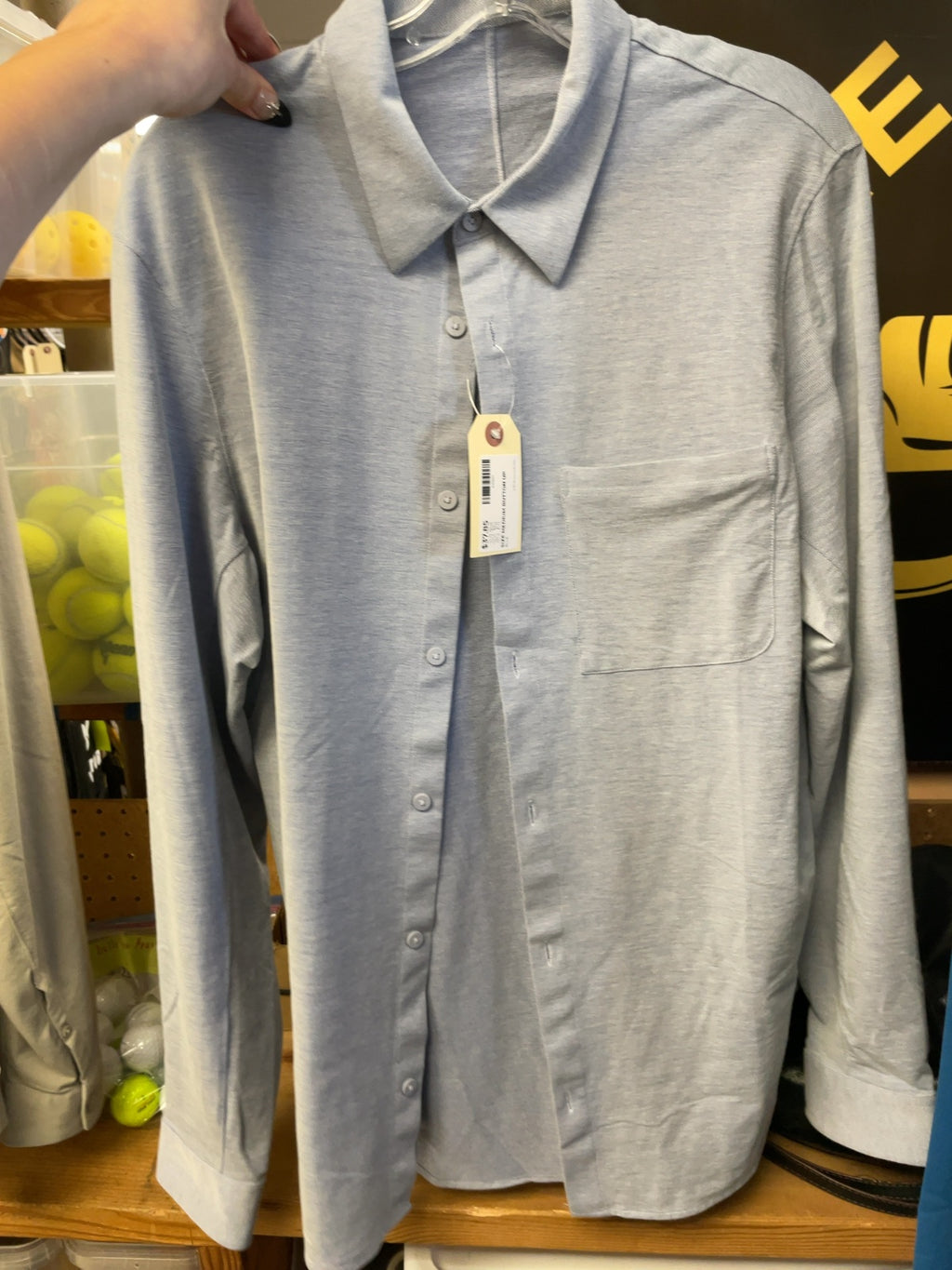 lululemon Button Up Shirt Size M Blue