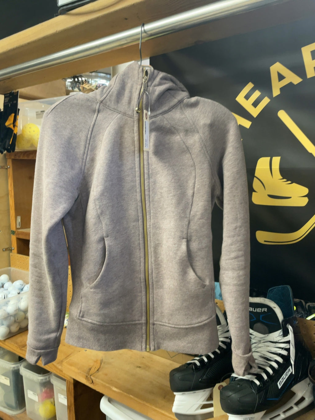 lululemon Scuba Full Zip Hoodie Size 4 Heathered Lavender Dusky Heather