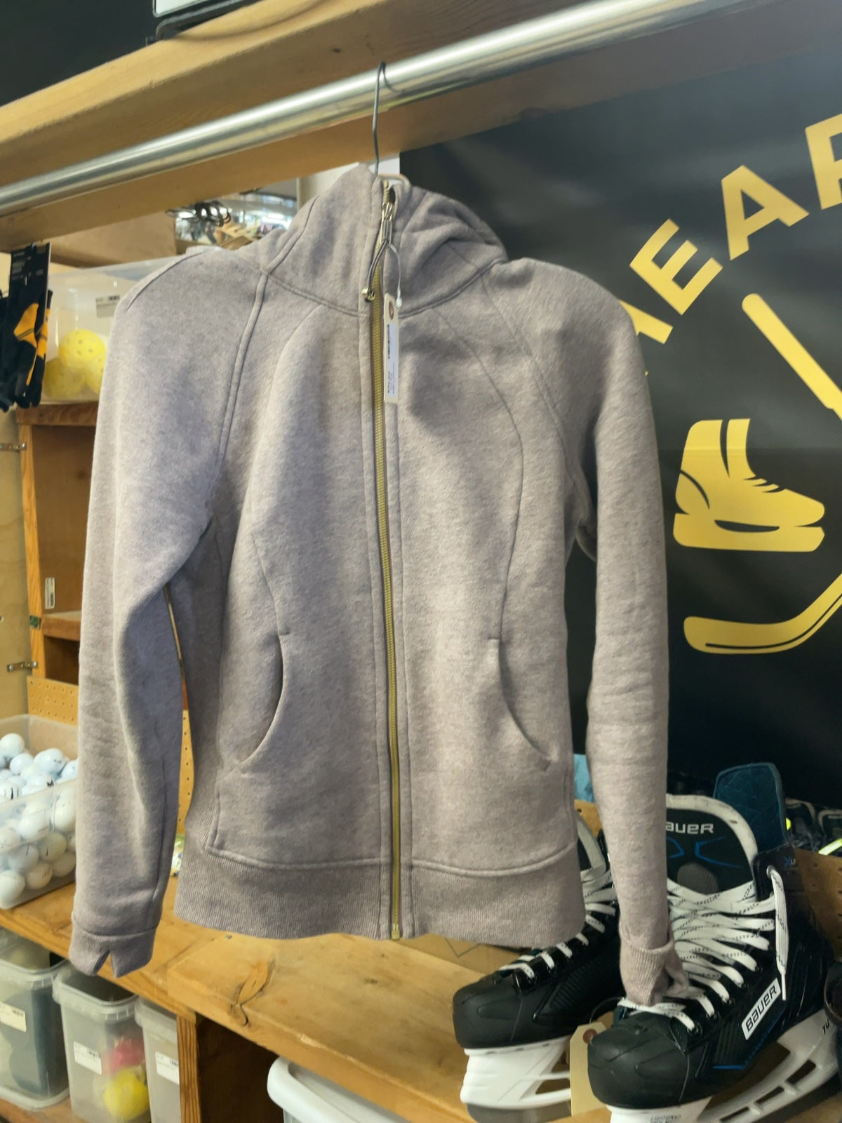 lululemon Scuba Full Zip Hoodie Size 4 Heathered Lavender Dusky Heather
