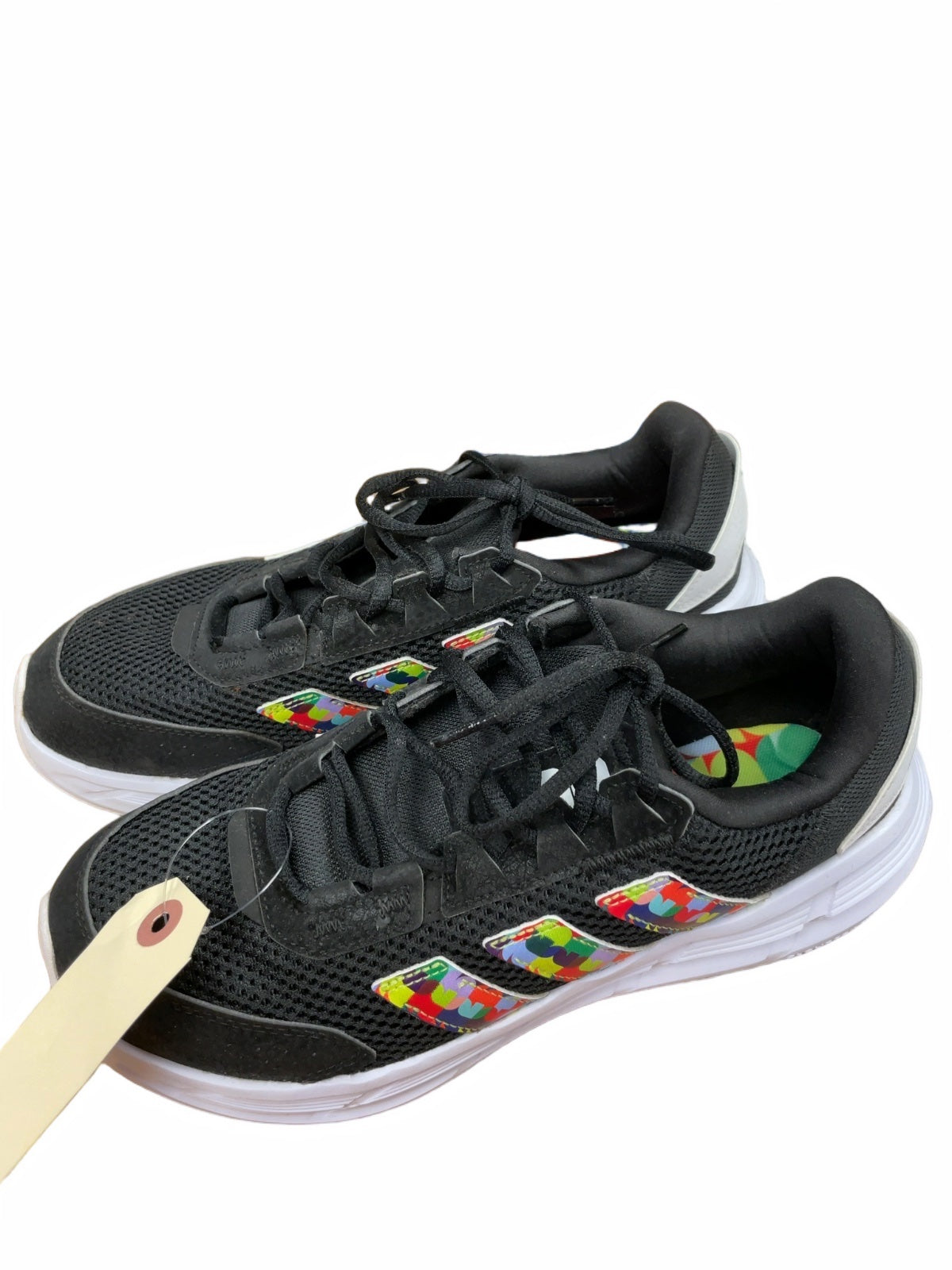 Adidas Size 8 Sneakers Black Multi