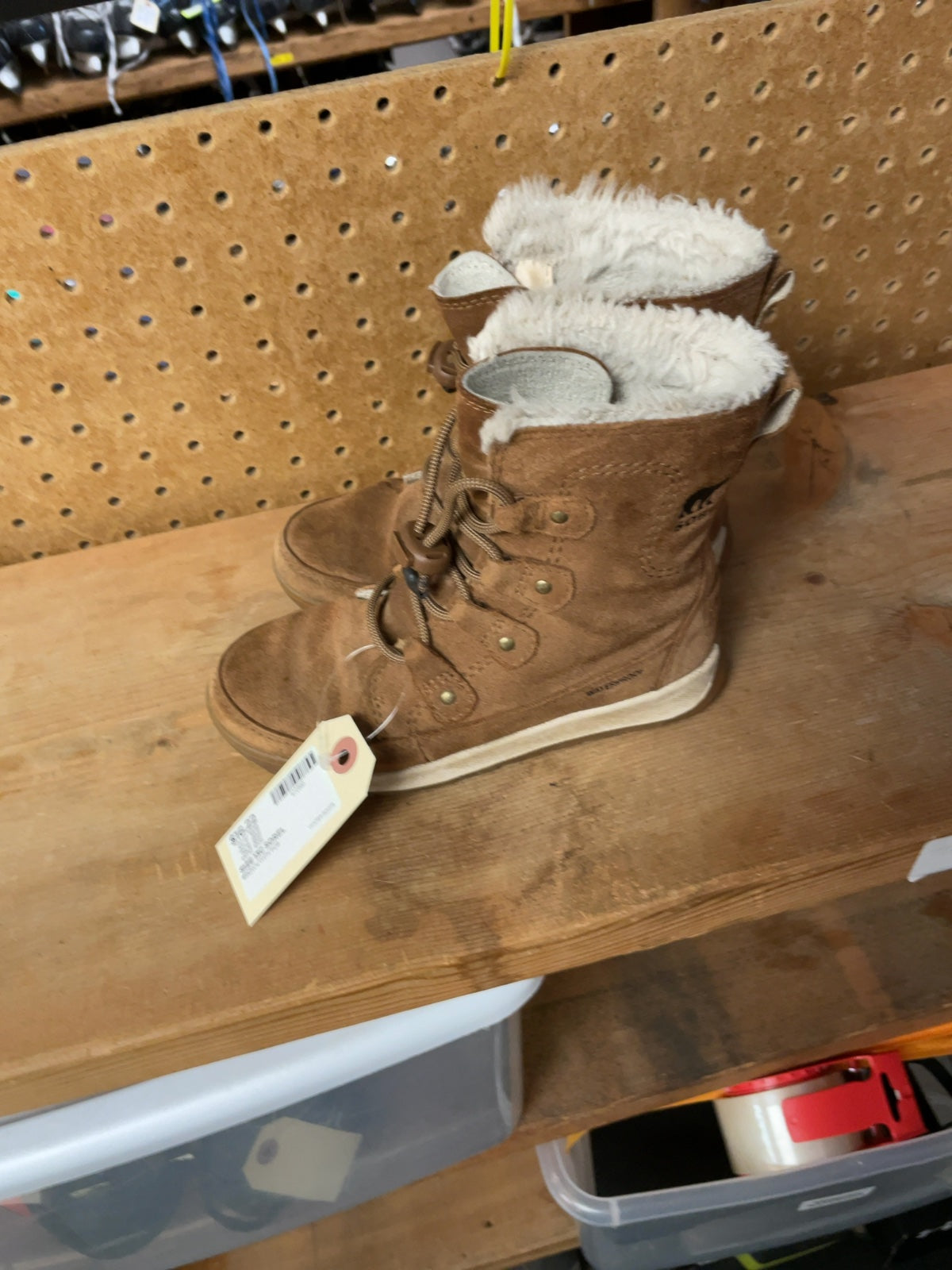 Sorel Waterproof Faux Fur Winter Boots Size 13C US Brown