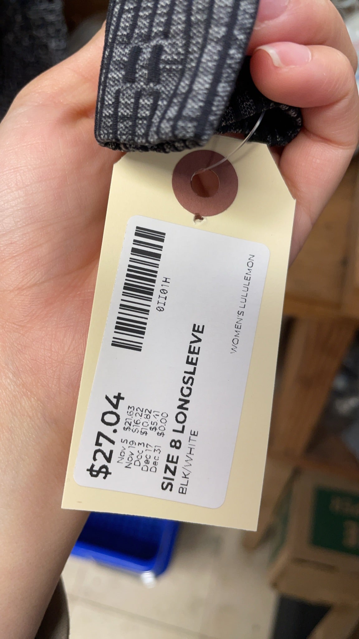 lululemon Size 8 Long Sleeve Top