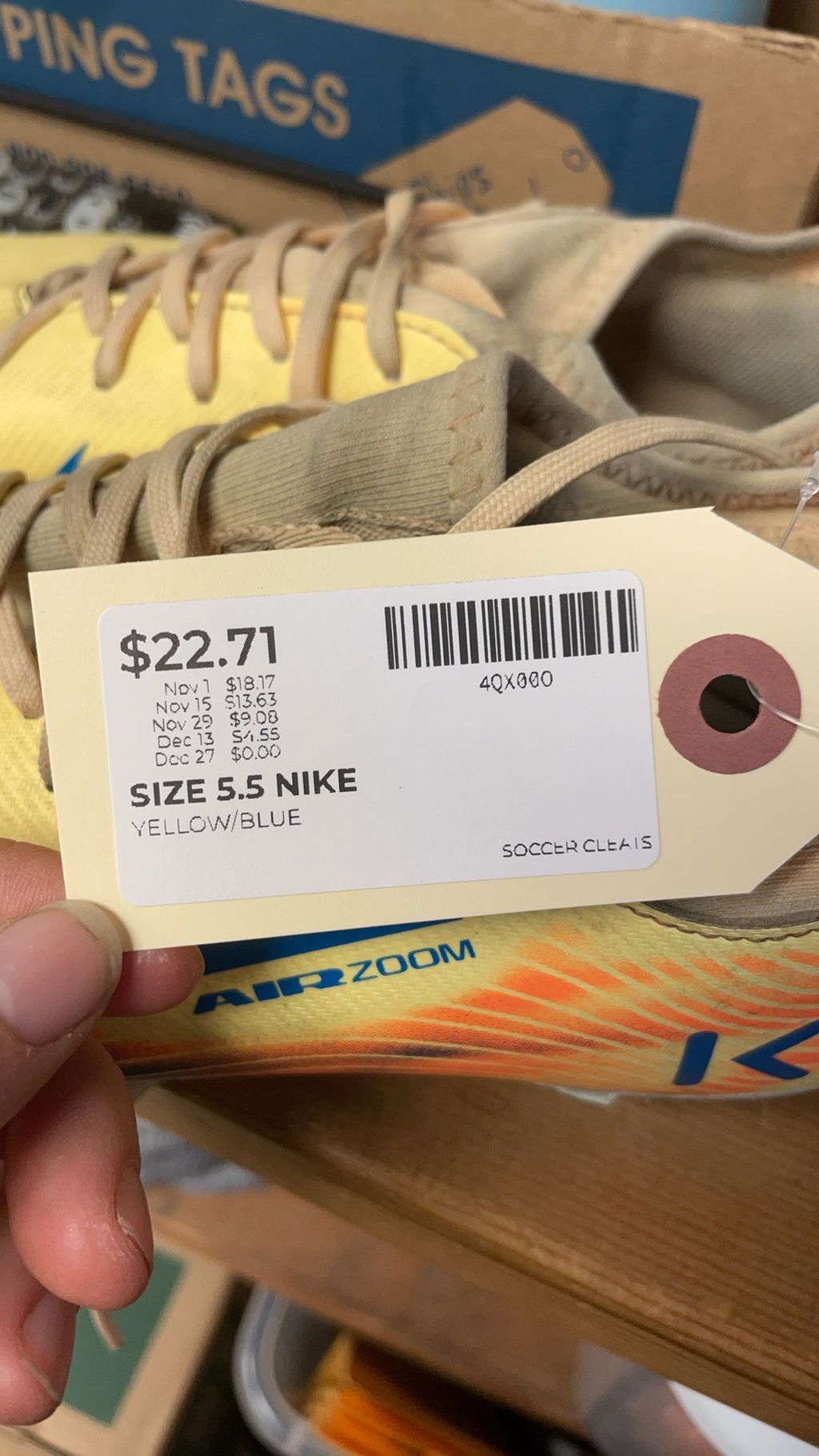 Nike Air Zoom Mercurial KM Size 5.5 Soccer Cleats
