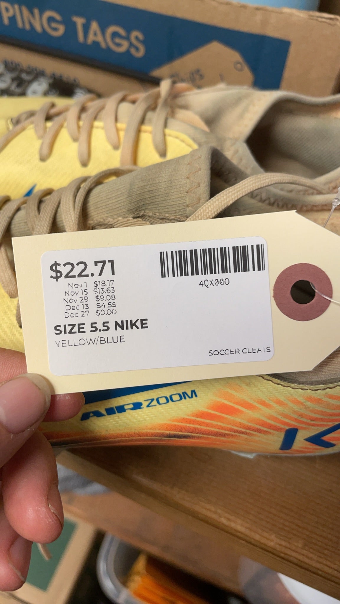 Nike Air Zoom Mercurial KM Size 5.5 Soccer Cleats