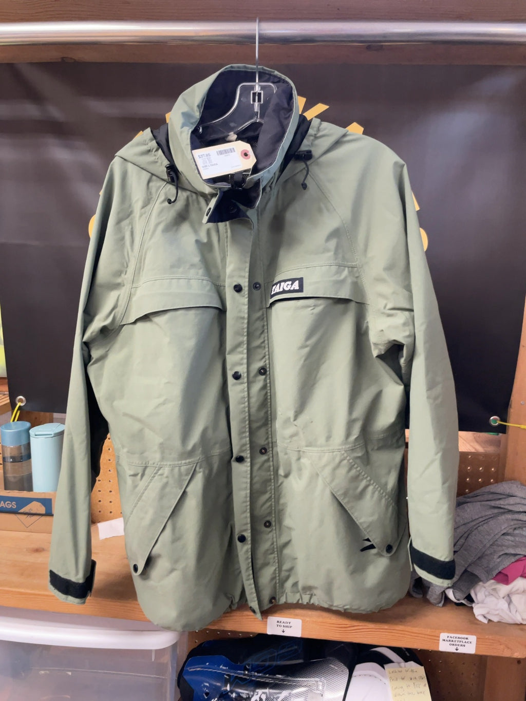 Taiga Rain Jacket Size L Green